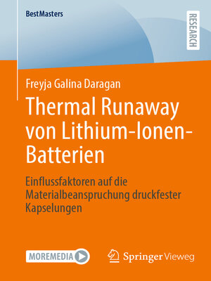 cover image of Thermal Runaway von Lithium-Ionen-Batterien